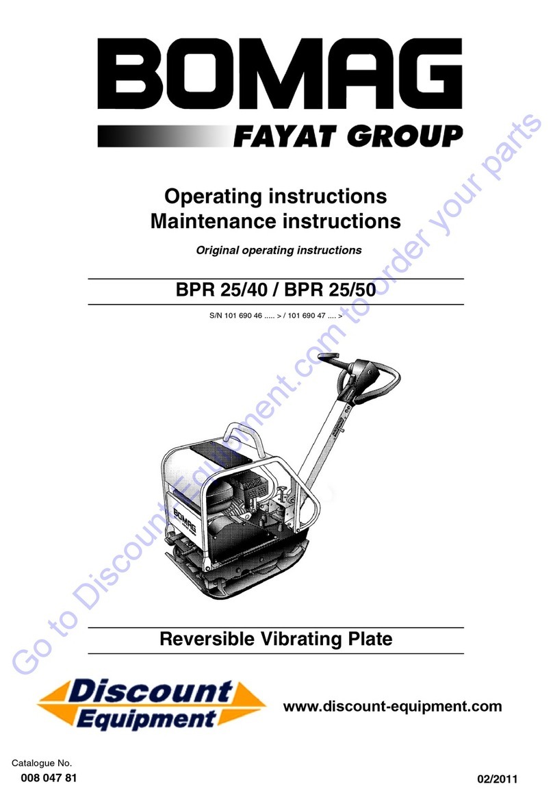 Fayat Bomag BPR 25/40 Operating instructions, maintenance instructions