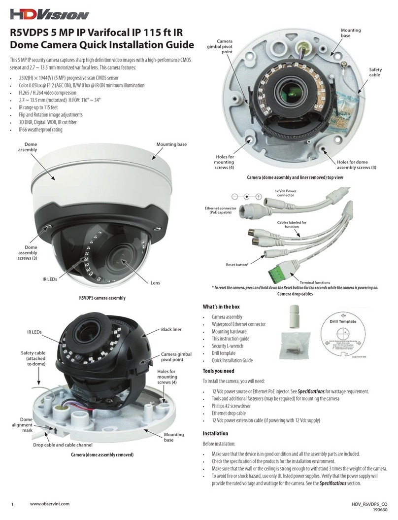HDVision R5VDPS Quick installation guide