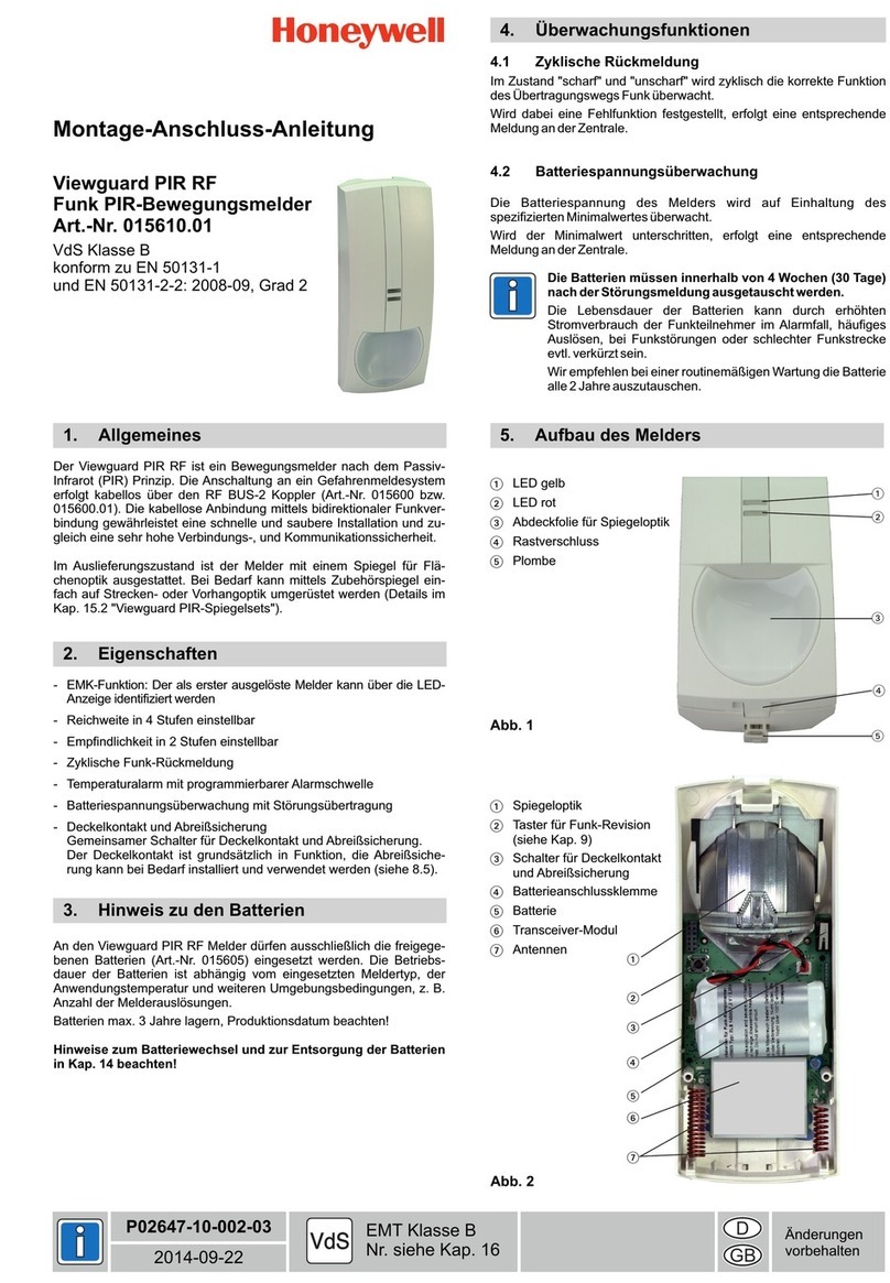Honeywell 015610.01 Instruction manual