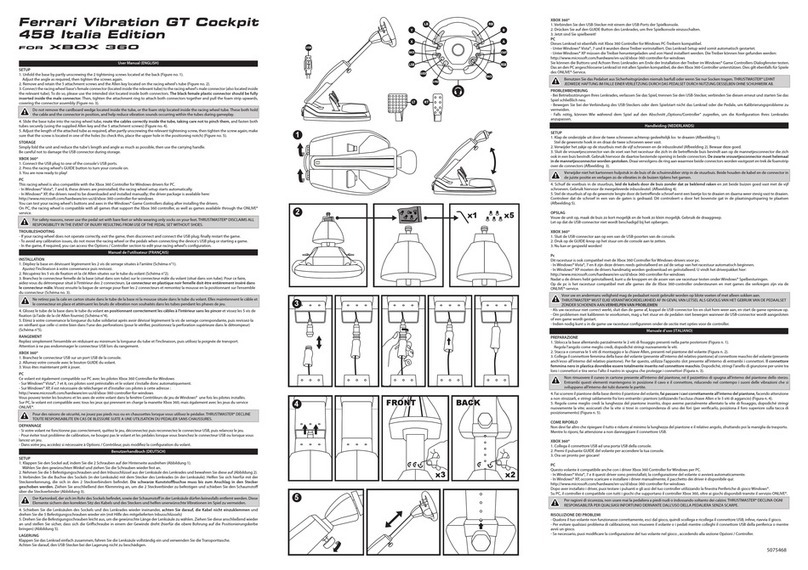 Thrustmaster GT Cockpit 458 User manual