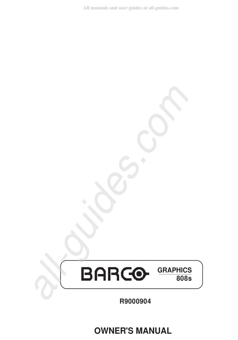 Barco GRAPHICS 808s User manual