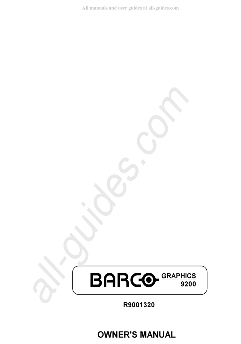 Barco Graphics 9200 User manual