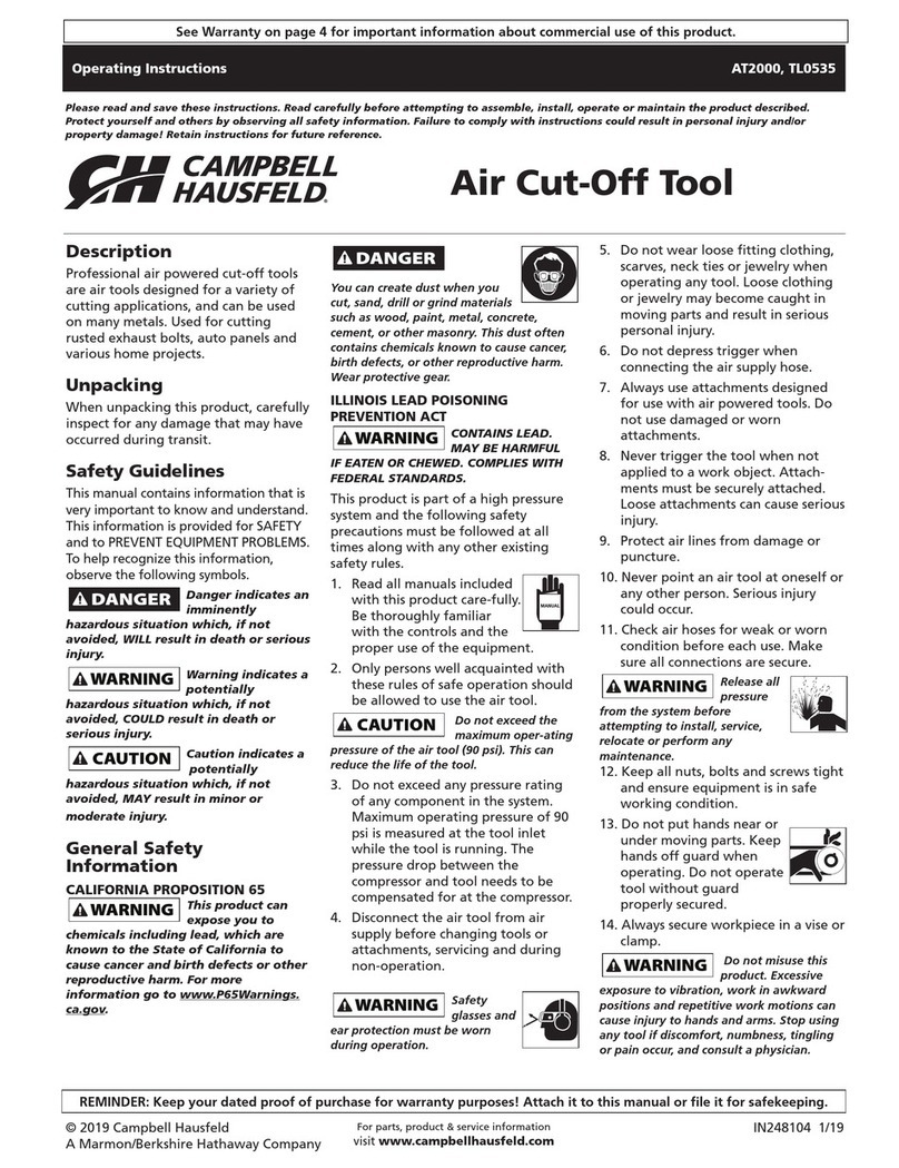 Campbell Hausfeld TL0535 Operation instructions