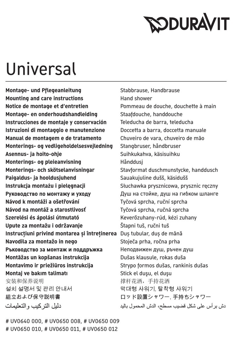 DURAVIT Universal Series User manual