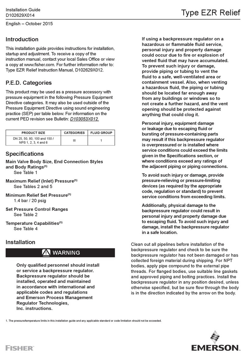 Emerson Fisher EZR Relief User manual