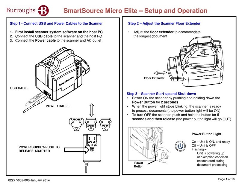 burroughs SmartSource Micro Elite Setup and operation