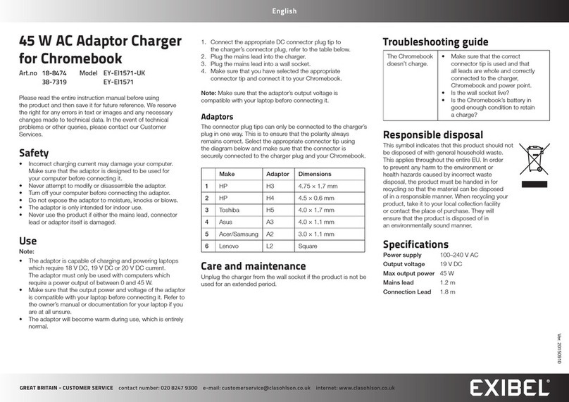Exibel EY-EI1571 quick start guide