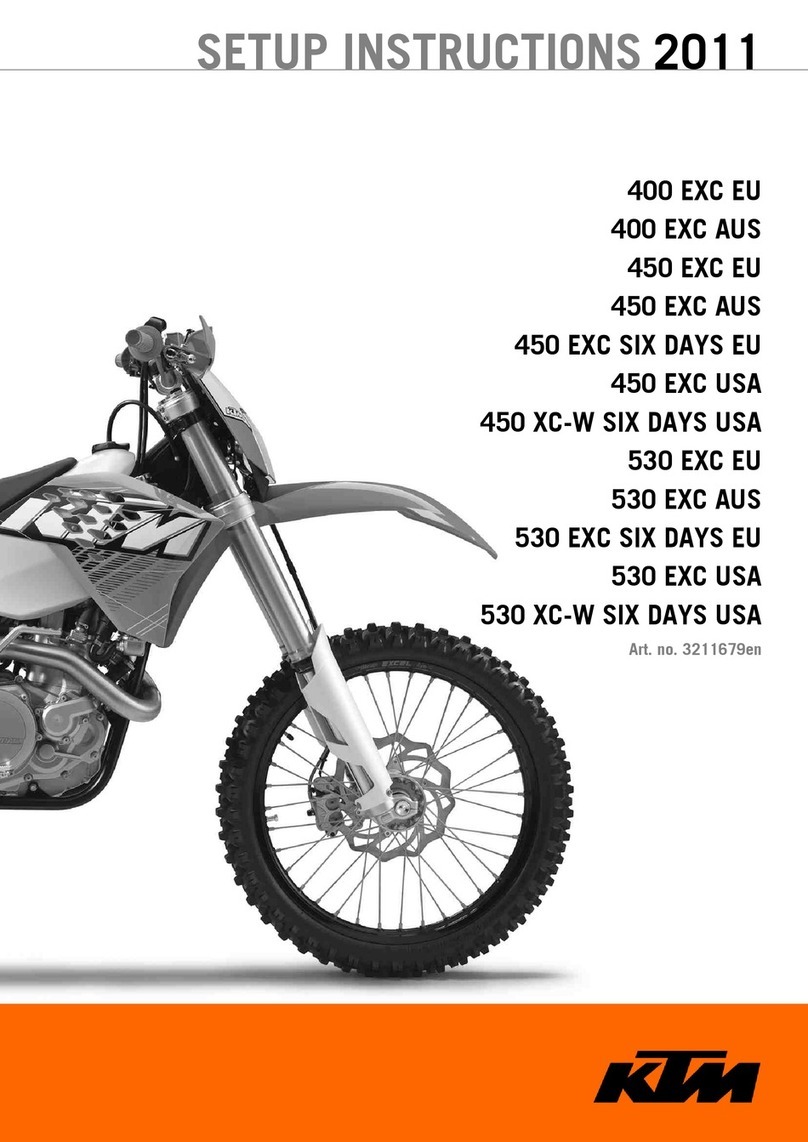 KTM 400 EXC EU 2011 Setup instructions