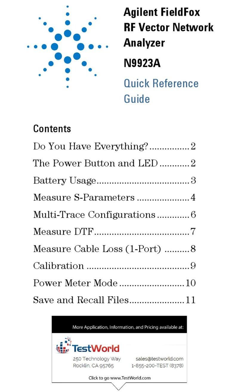 Agilent Technologies FieldFox N9923A User manual