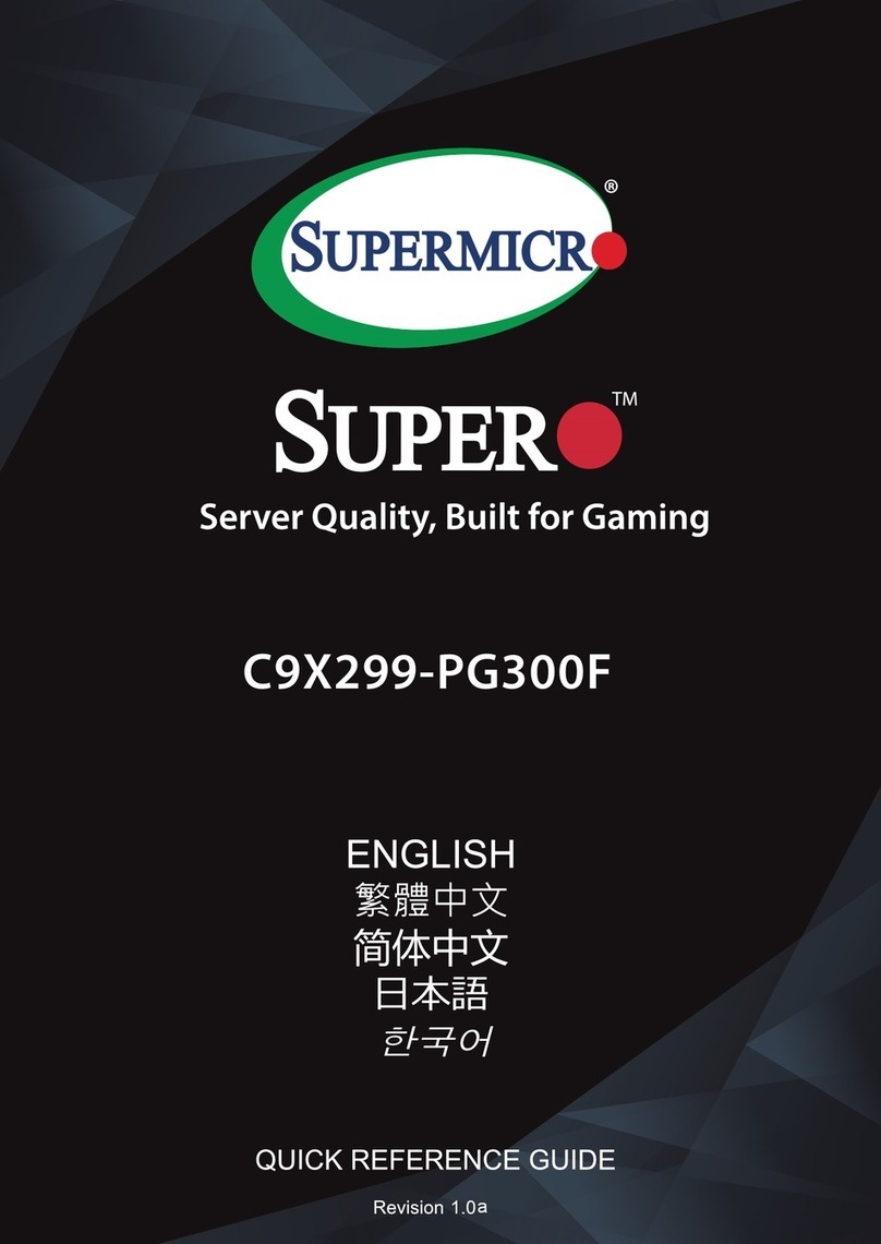 Supermicro Supero C9X299-PG300F Quick reference guide