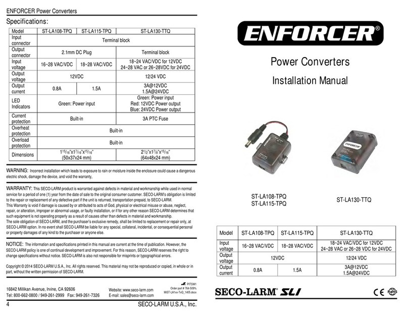 ENFORCER ST-LA108-TPQ installation manual