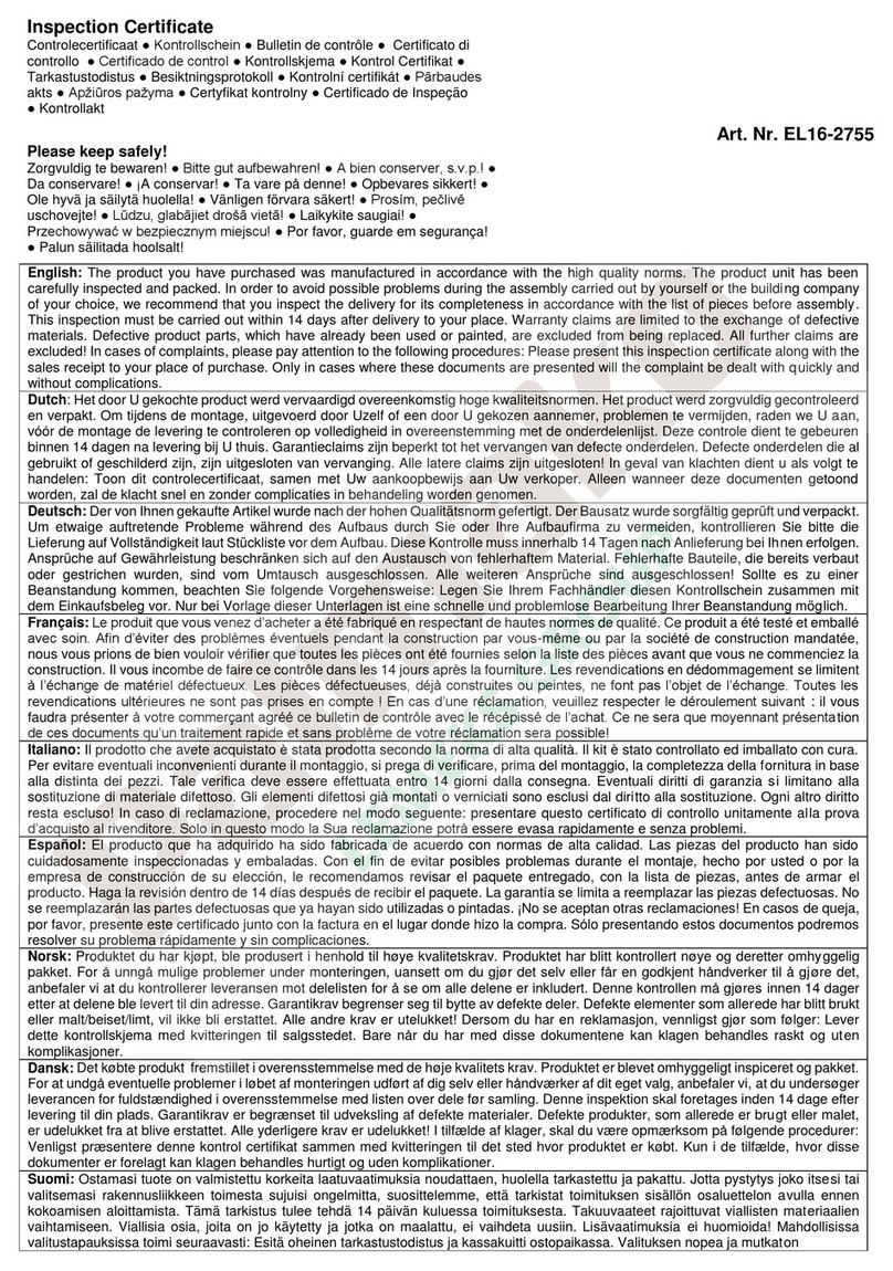 Lemeks Palmako EL 16-2755 installation manual Lemeks Palmako EL 16-2755 installation manual