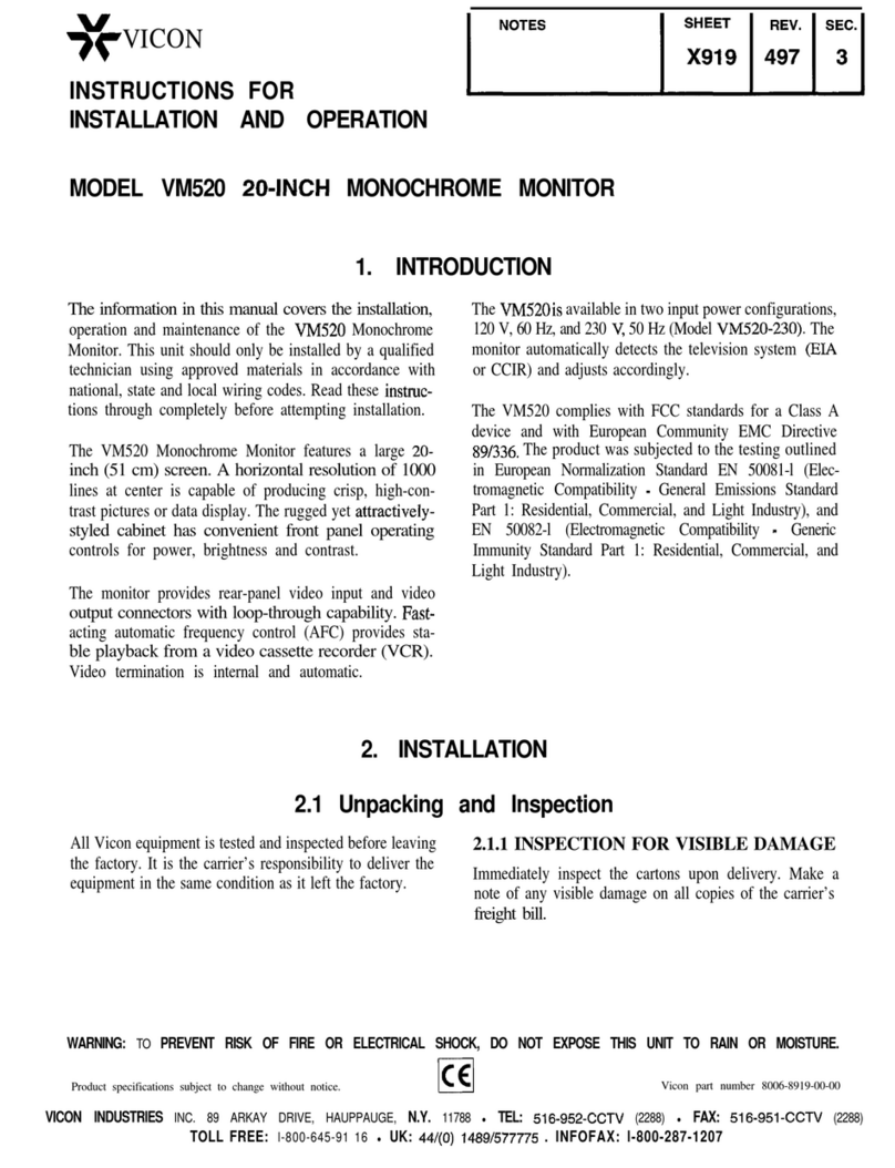Vicon VM520 User guide
