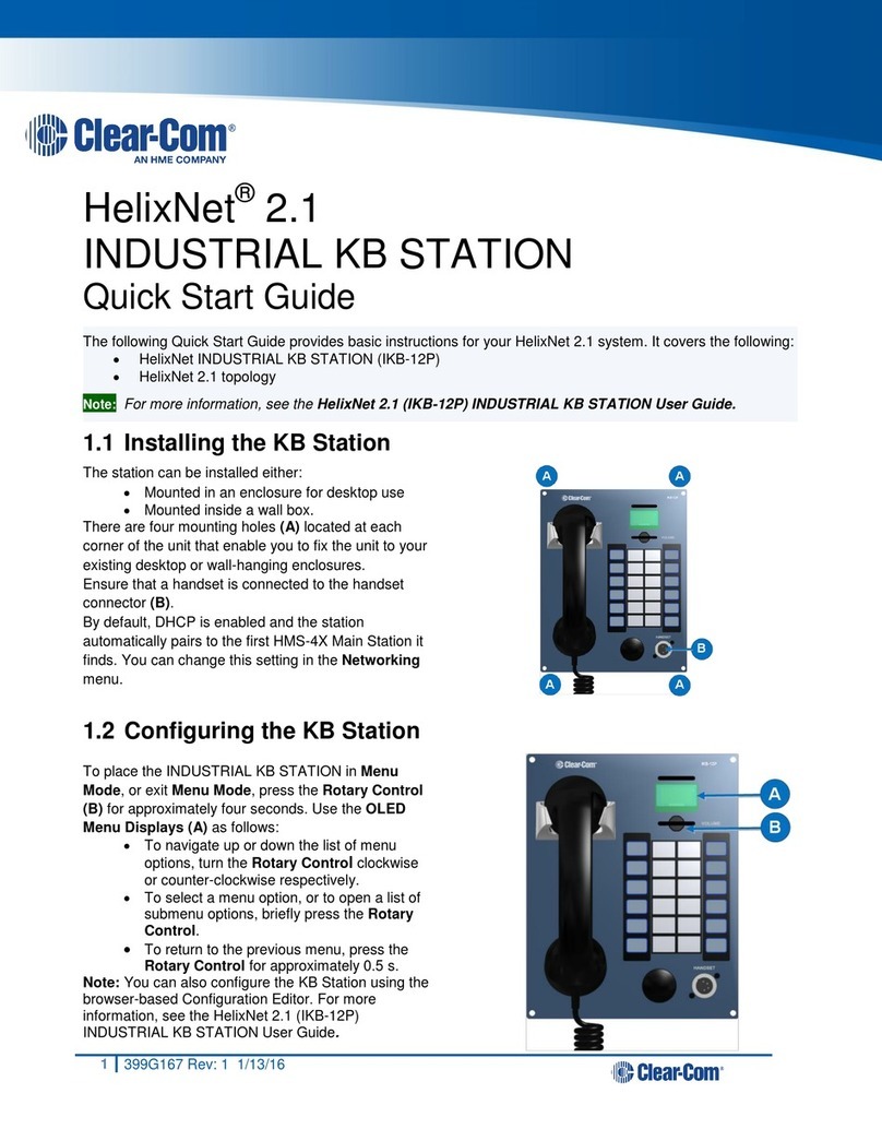 Clear-Com HelixNet IKB-12P quick start guide