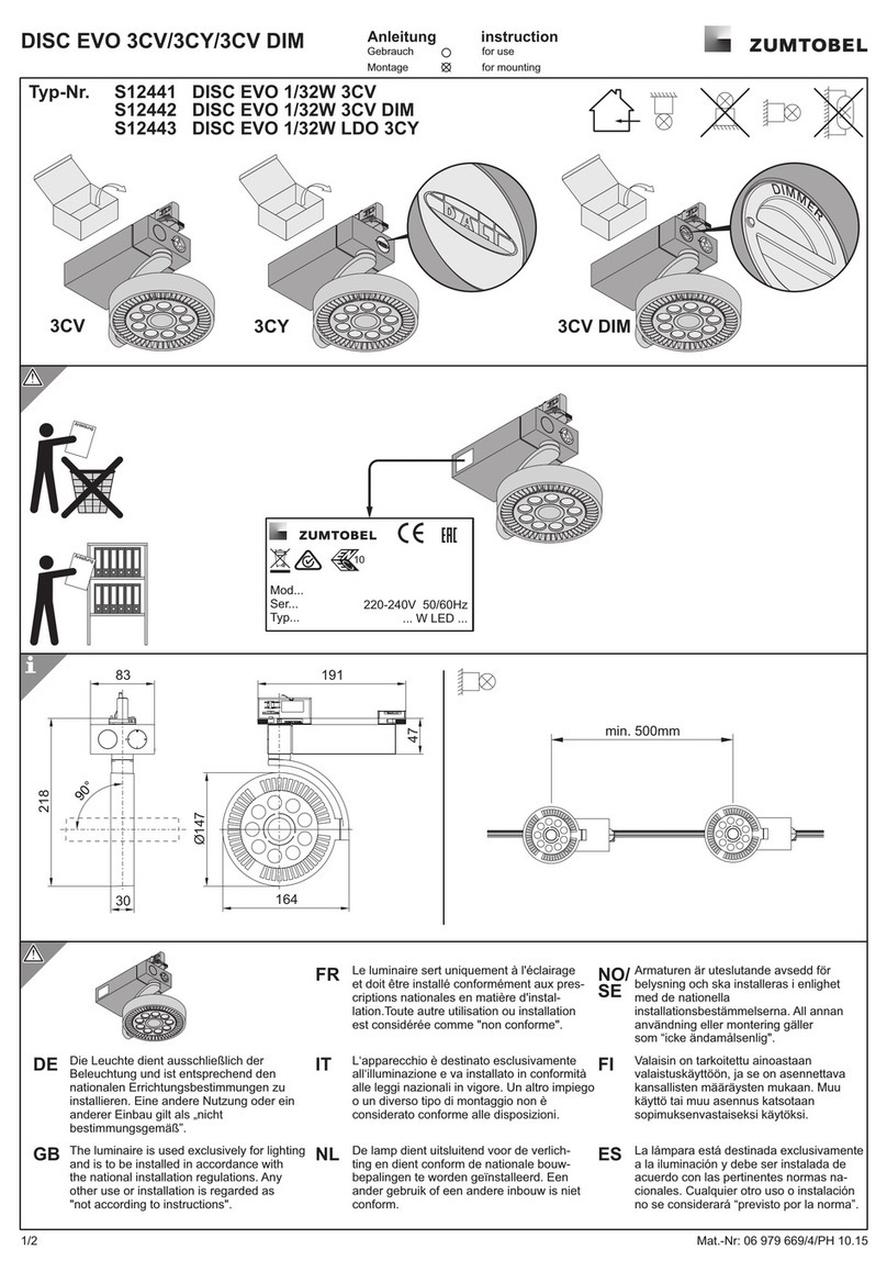 Zumtobel DISC EVO 3CV Instruction for Use and Mounting