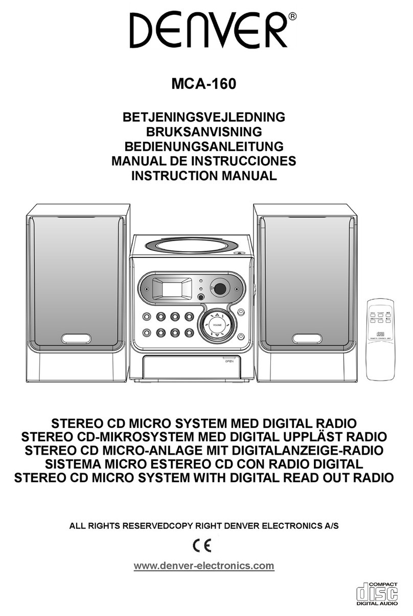 Denver MCA-160 instruction manual