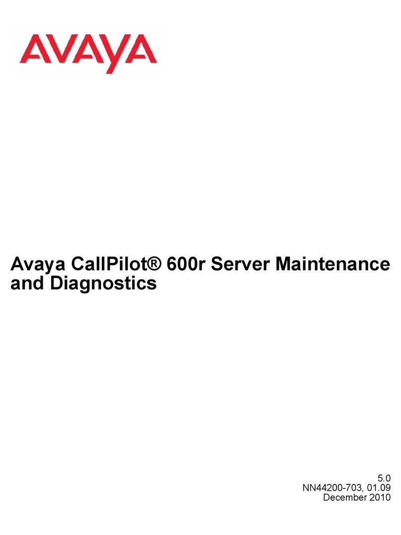 Avaya CallPilot 600r Setup guide Avaya CallPilot 600r Setup guide