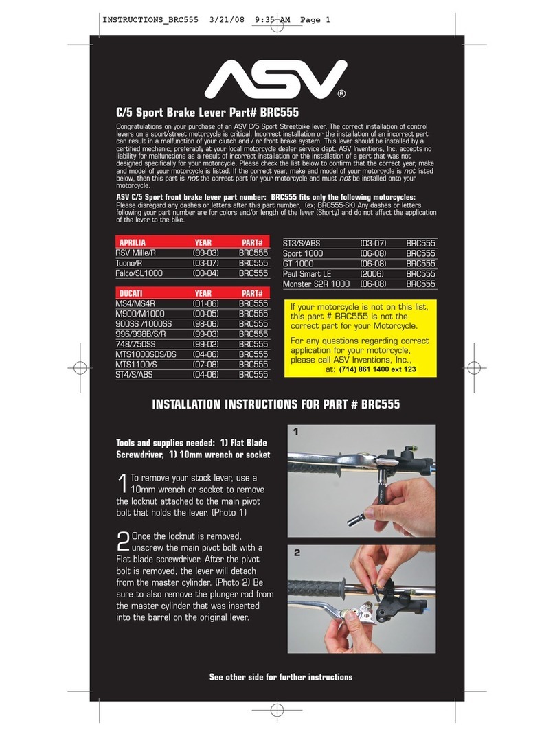 ASV C/5 BRC555 installation instructions