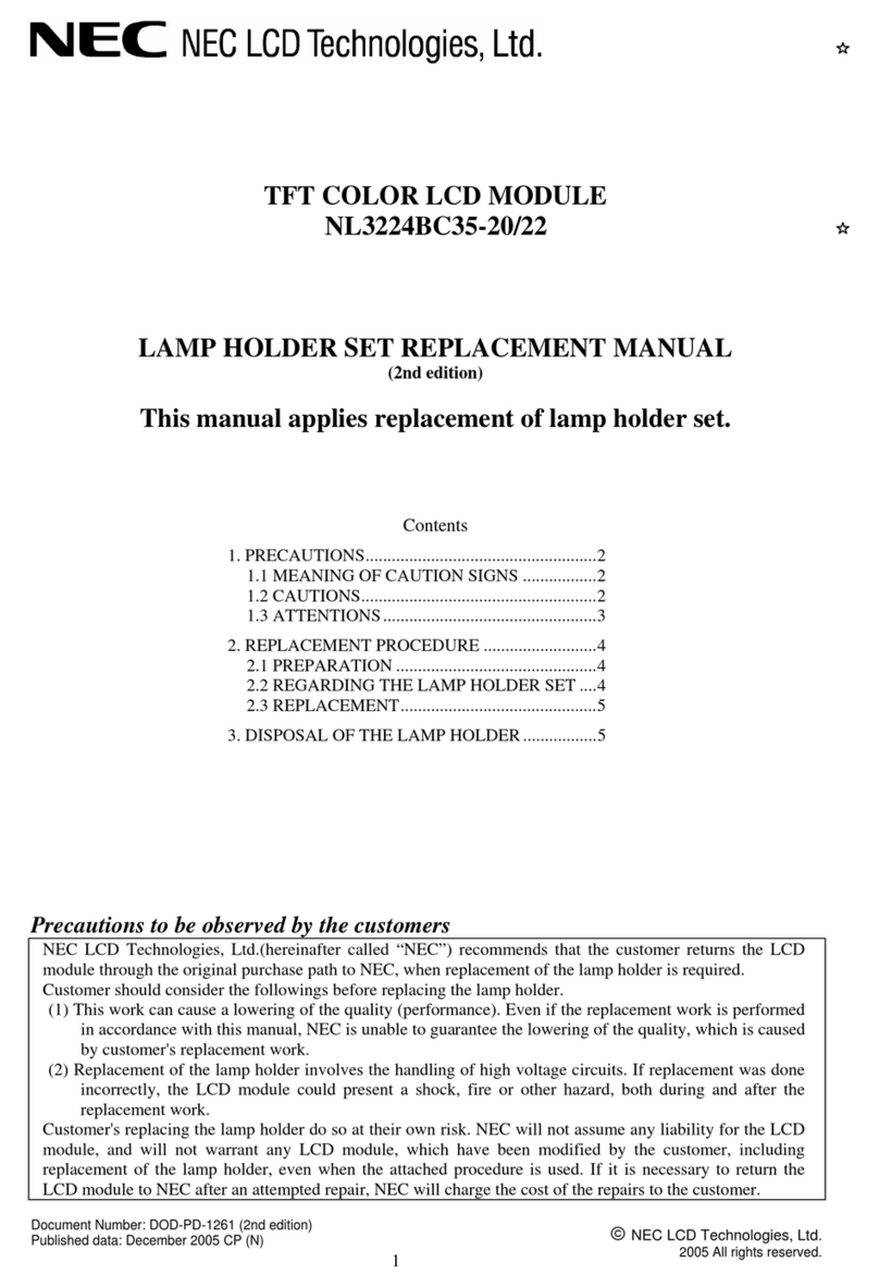 NEC NL3224BC35-20 Replacement manual