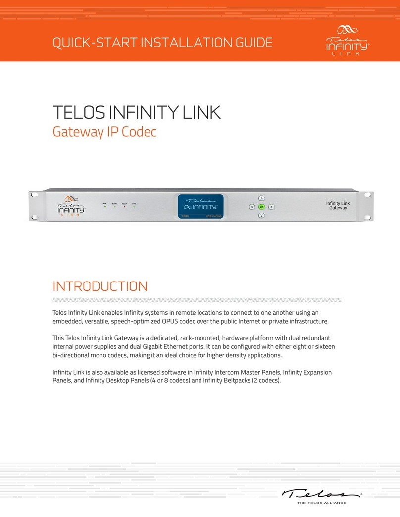 Telos Infinity Link Quick start installation guide
