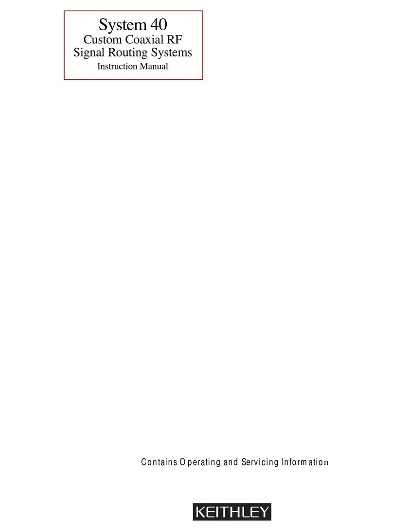 Keithley System 40 User manual