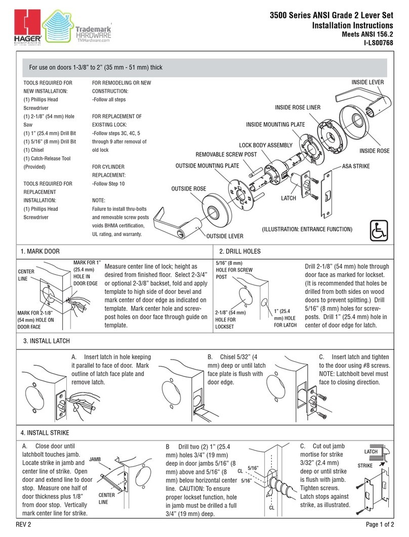 hager 3500 Series User manual