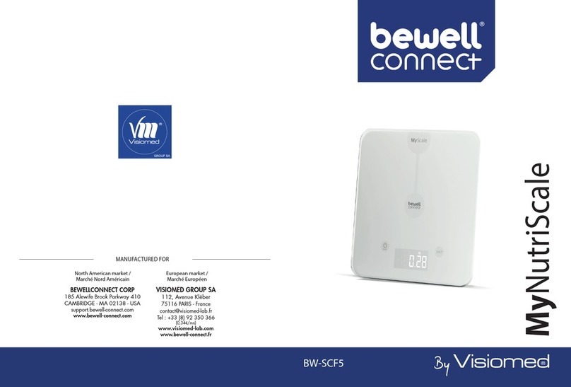 VISIOMED BewellConnect MyNutriScale BW-SCF5 manual