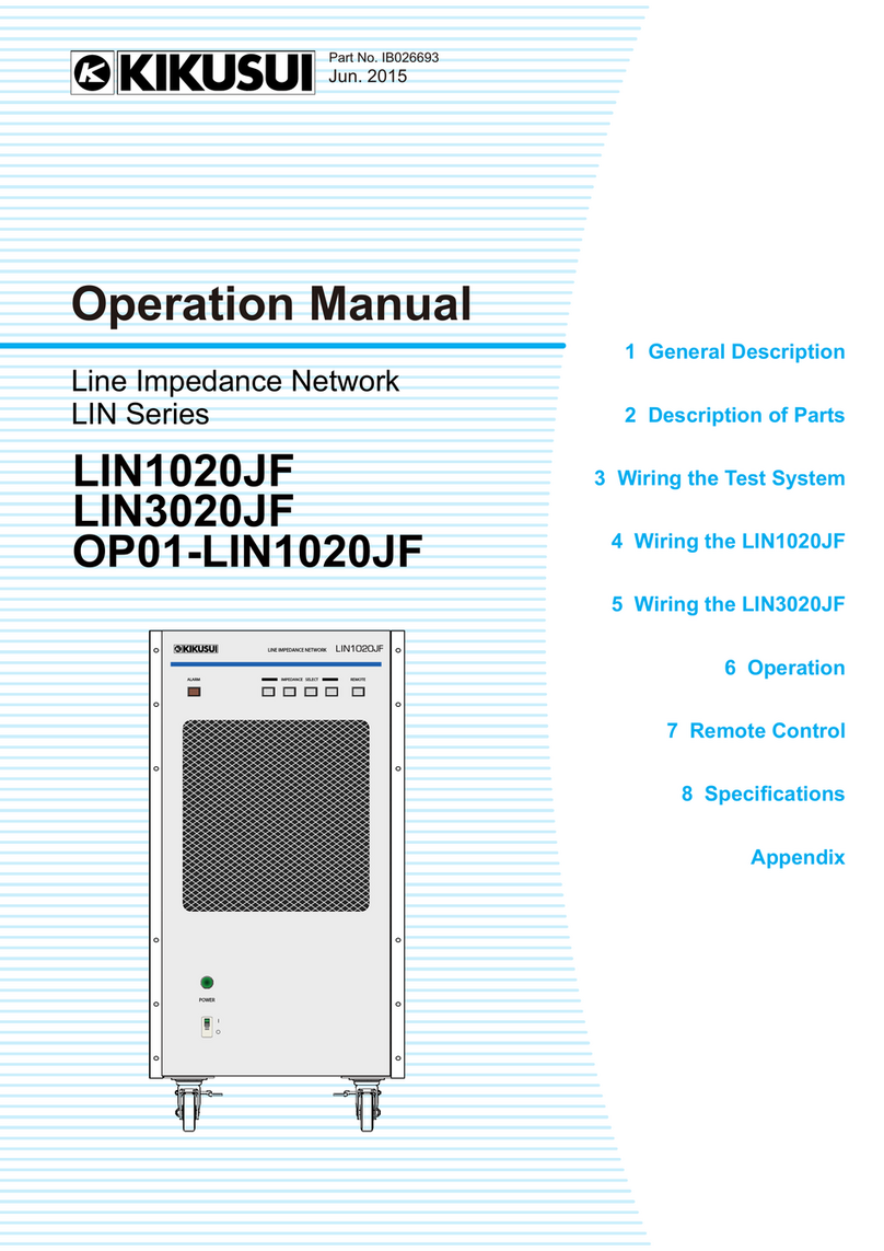 Kikusui LIN Series Operation manual