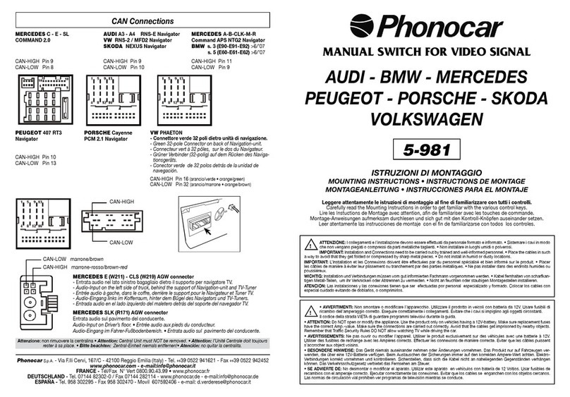 Phonocar 5-981 Mounting instructions