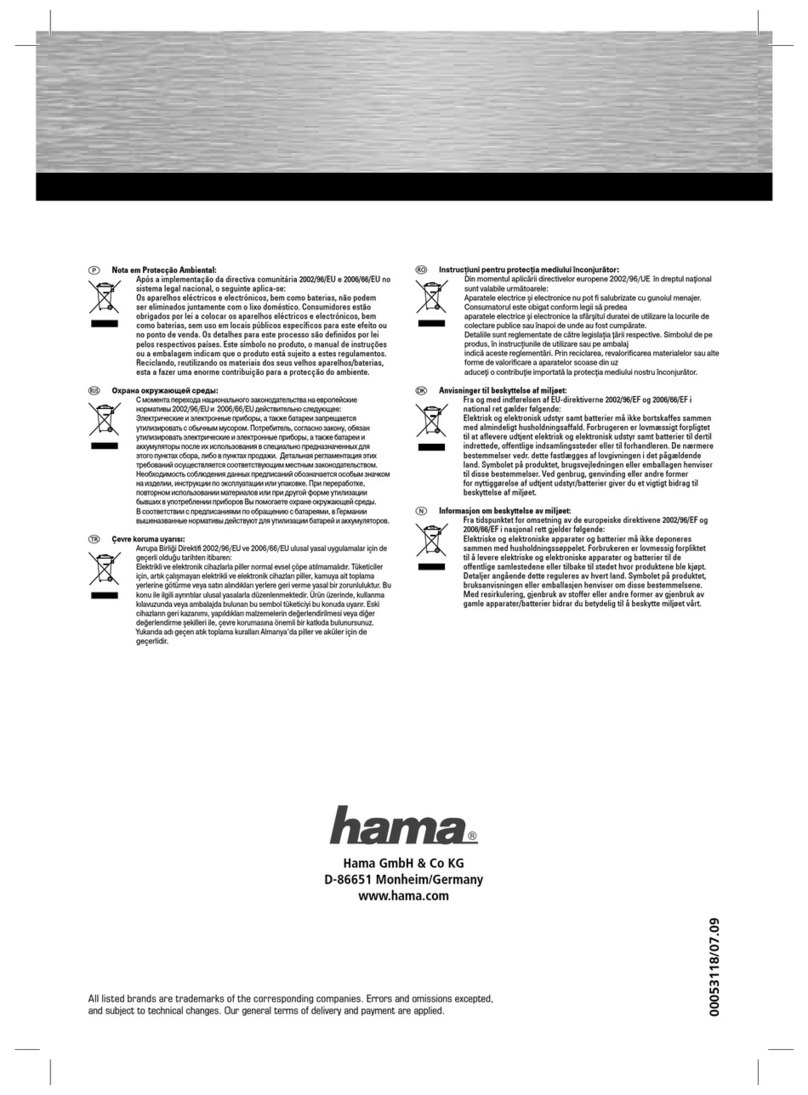 Hama 53118 Operating	 instruction