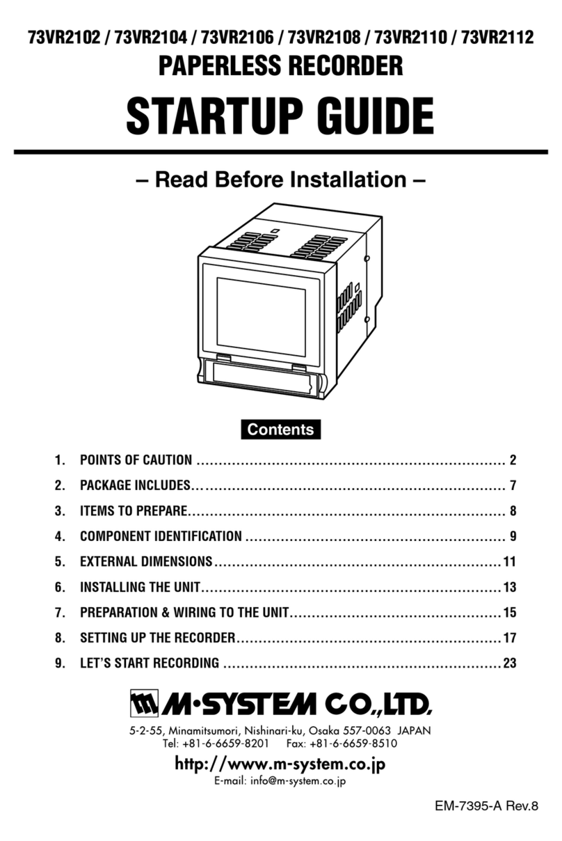 M-system 73VR2102 Startup guide