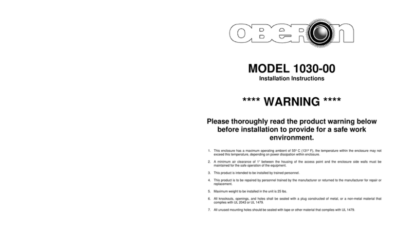 OBERON 1030-00 User manual