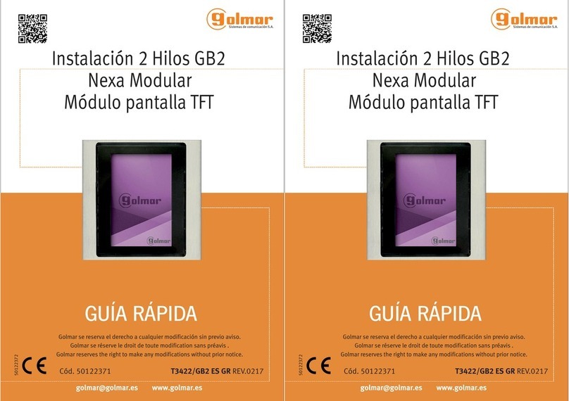 golmar GB2 Nexa Modular quick guide