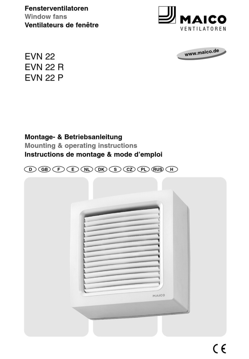 Maico EVN 22 Mounting & operating instructions