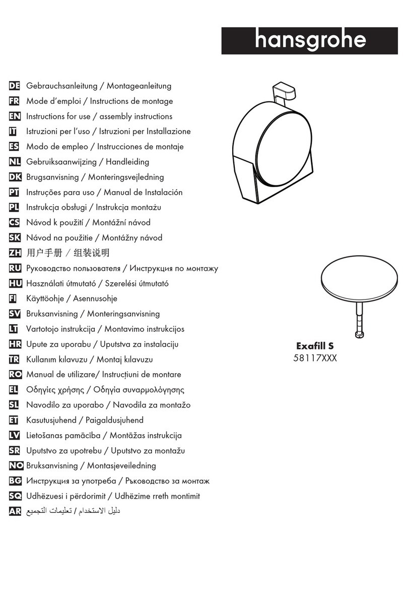 Hans Grohe Exafill S 58117 Series Instructions for use/assembly instructions