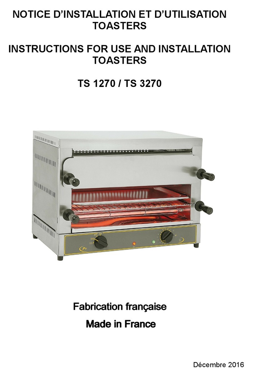 Roller Grill TS 3270 Instructions for use and installation Roller Grill TS 3270 Instructions for use and installation
