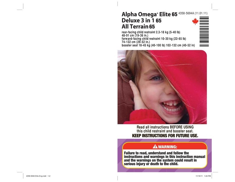 Dorel Juvenile Group Alpha Omega Elite 65 User manual