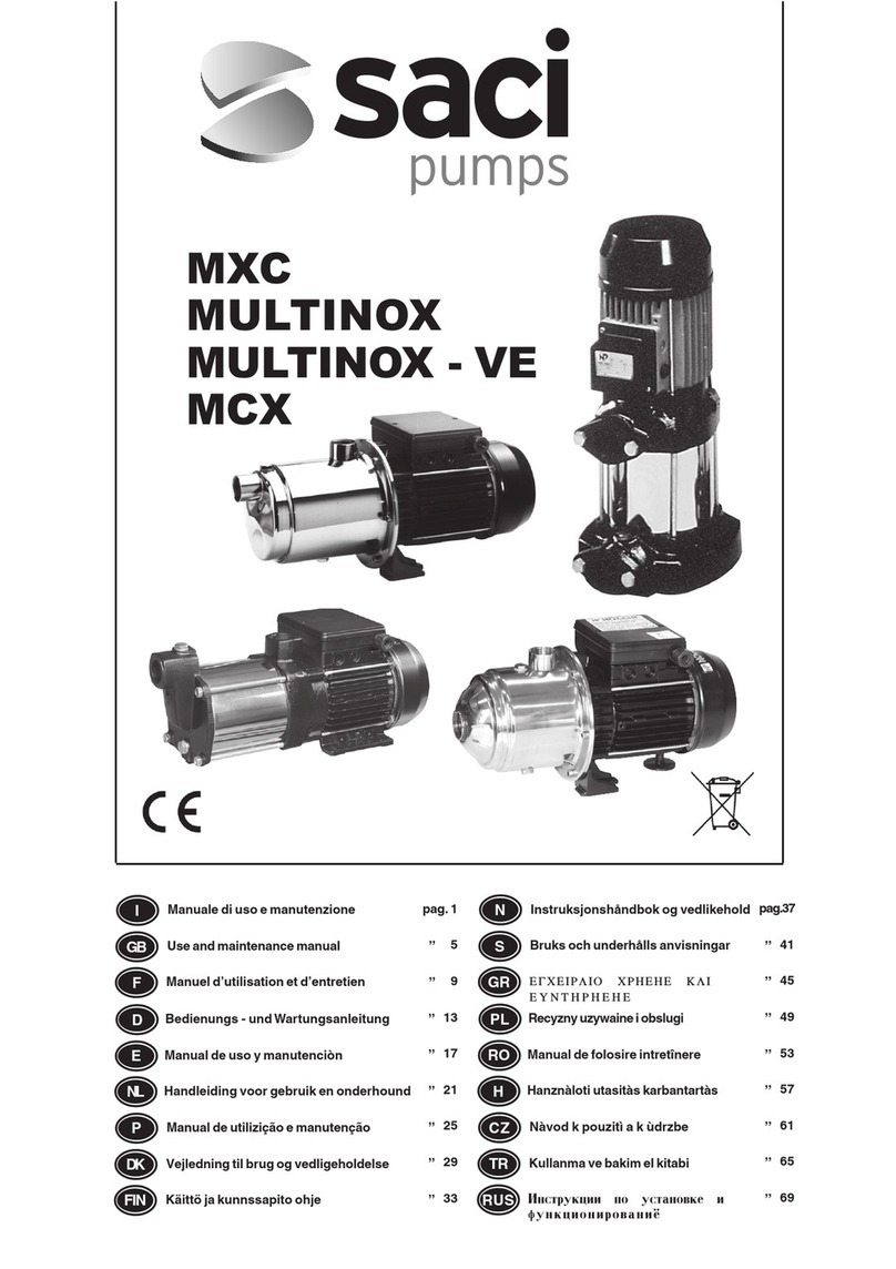 Saci MULTINOX MULTINOX-VE Use and maintenance manual