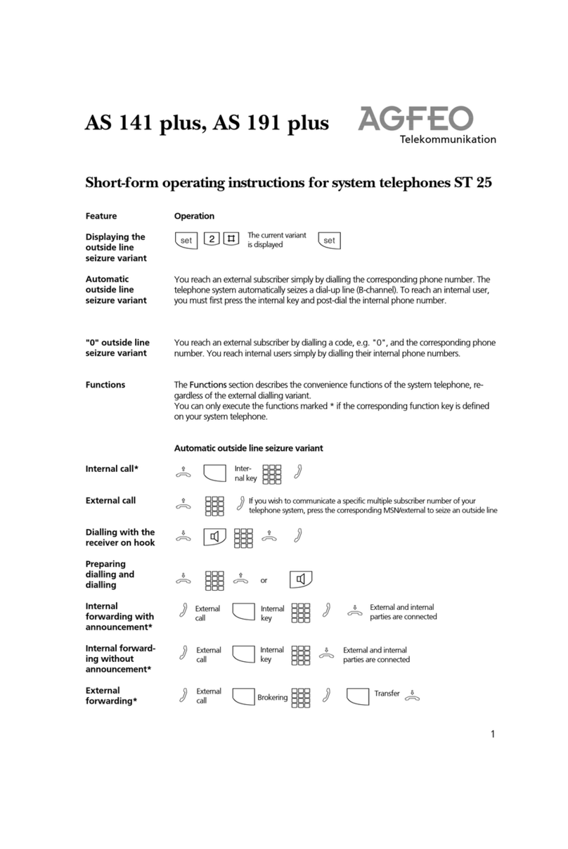 AGFEO basic-line plus AS 141 Short-form operating instructions
