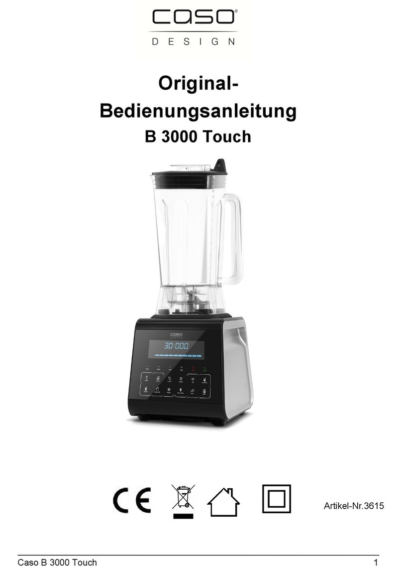 Caso B 3000 Touch Original operating manual
