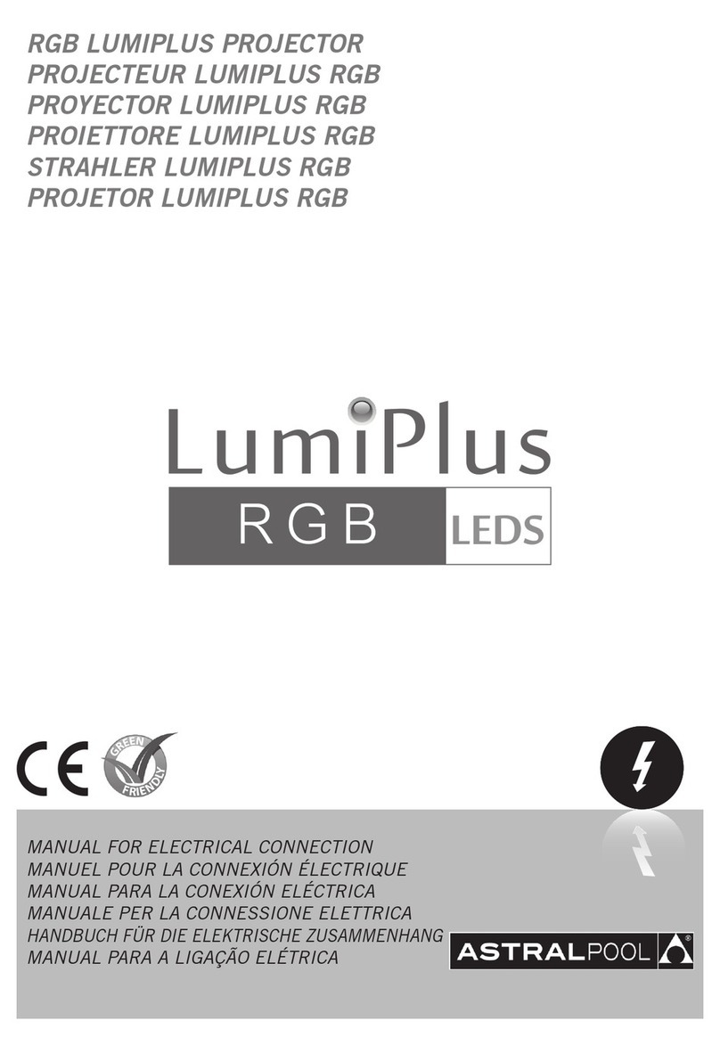 Astral Pool RGB LUMIPLUS MANUAL FOR ELECTRICAL CONNECTION Astral Pool RGB LUMIPLUS MANUAL FOR ELECTRICAL CONNECTION