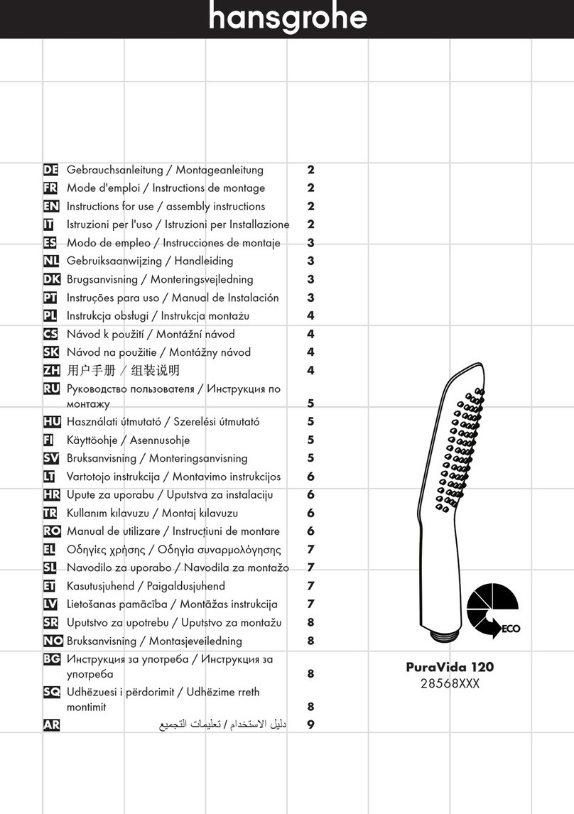 Hans Grohe PuraVida 120 28568 Series Instructions for use/assembly instructions