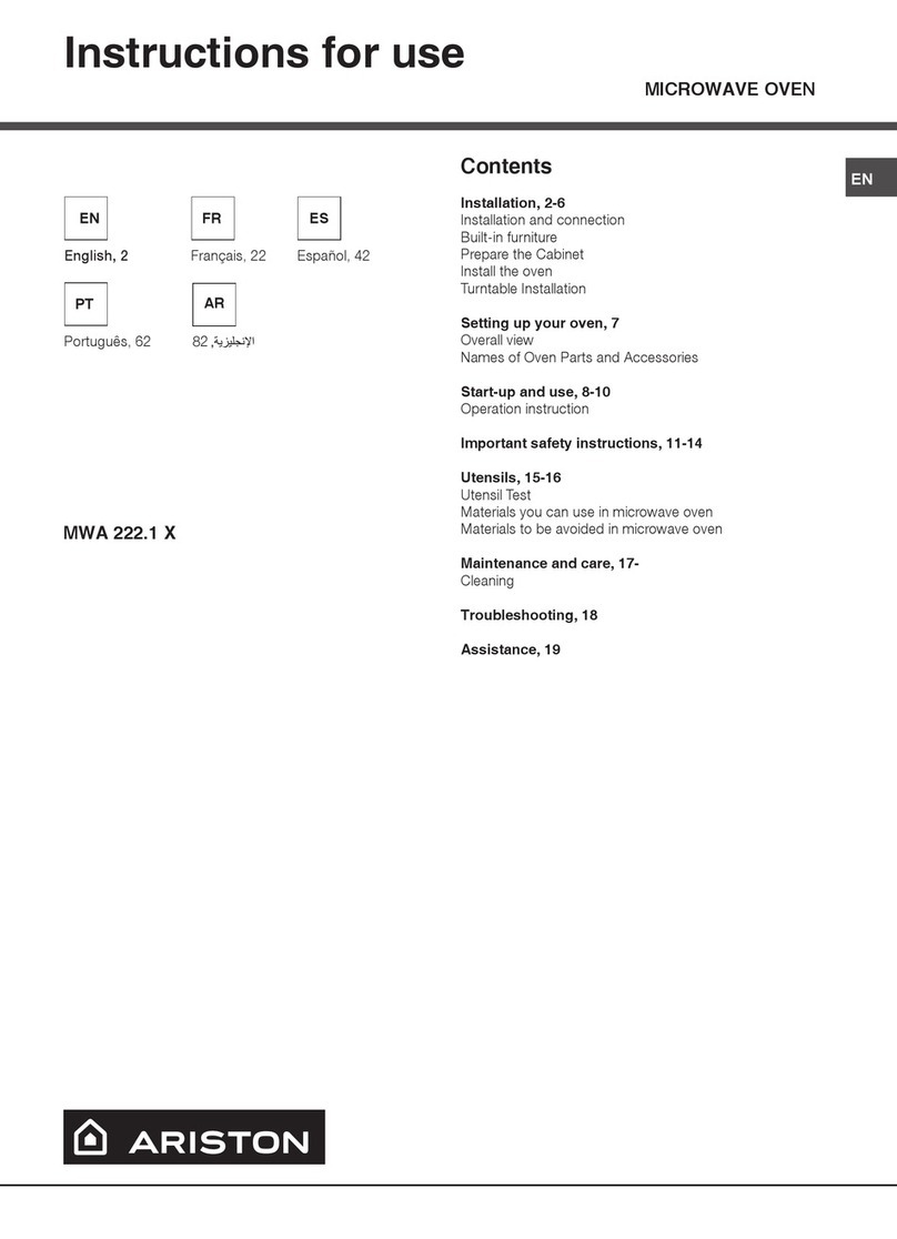 Ariston MWA 222.1 X User manual