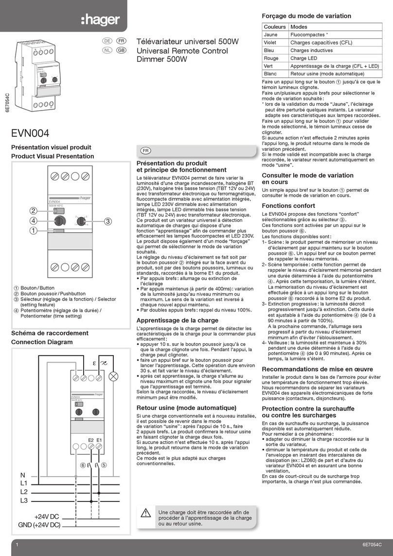hager EVN004 quick start guide