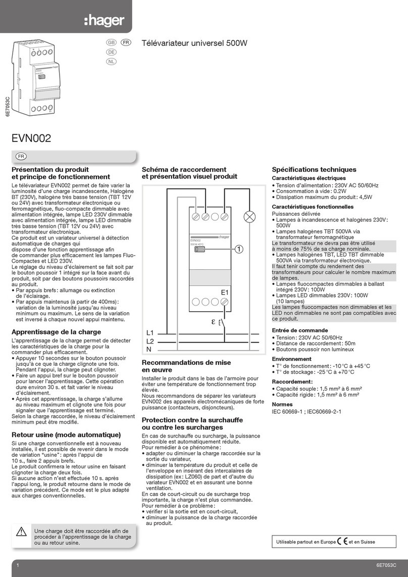 hager EVN002 quick start guide