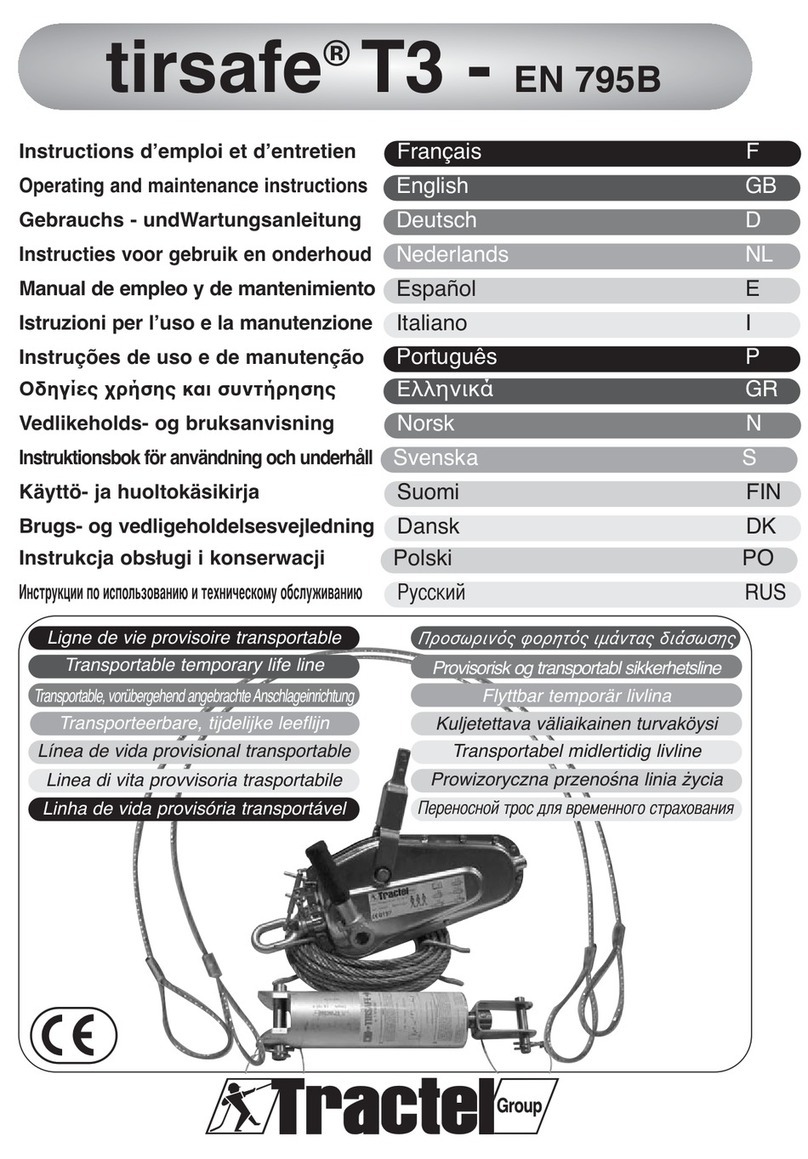 Tractel tirsafe T3 Operating and maintenance instructions