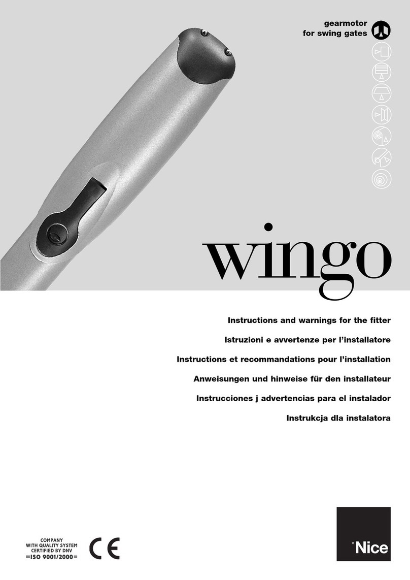 Nice Wingo Product manual