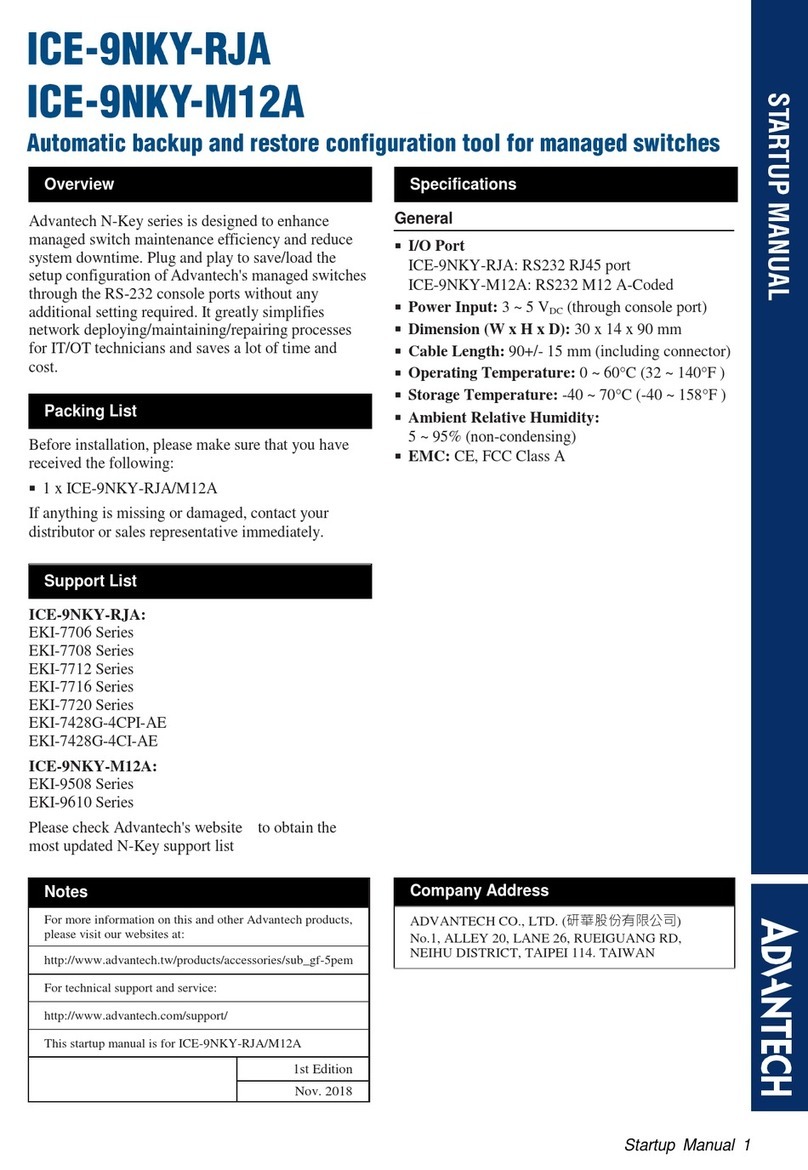 Advantech ICE-9NKY-RJA Startup manual
