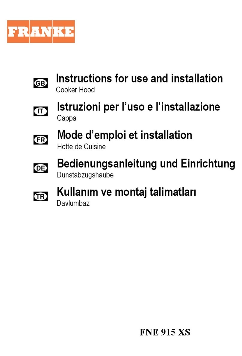 Franke FNE 915 XS Operation manual