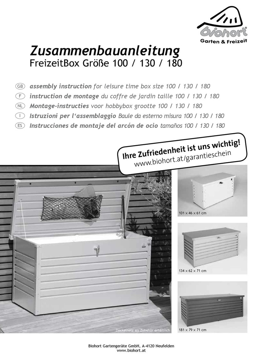 Biohort LEISURE TIME BOX 180 Assembly instruction